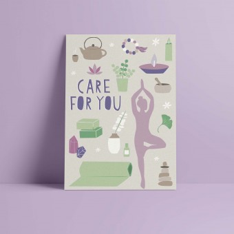 Designfräulein // Postkarte // Care for you