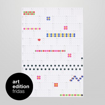 dot on Jahresplaner 2026 mit Klebepunkten · 69x100 cm · art edition fridas