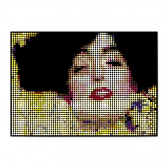 dot on Pixelart · Kleben nach Zahlen · Set mit Klebepunkten · Klimt 70x50 cm