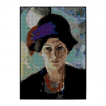 dot on Pixelart · Kleben nach Zahlen · Set mit Klebepunkten · Macke 50x70 cm