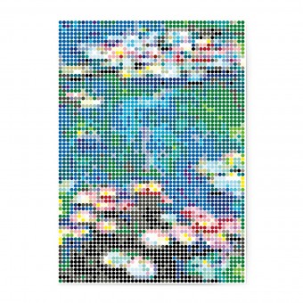 dot on Pixelart · Kleben nach Zahlen · Set mit Klebepunkten · Monet 50x70 cm