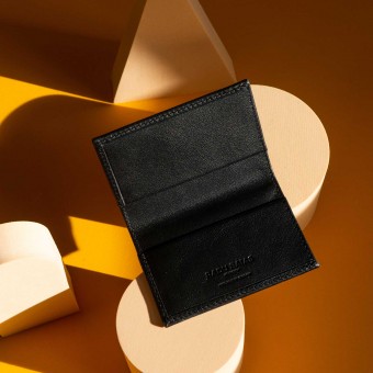 Mini Geldbörse Schwarz – aus Premium Nappaleder – RADU BAIAS MÜNCHEN