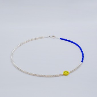»Tummy« SMILEY-Kette in Kobaltblaumit von pinapina
