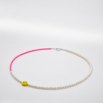»LuvLuv« SMILEY-Kette in Rosa von pinapina