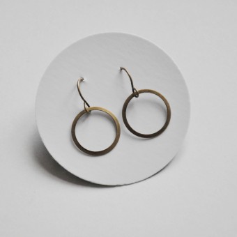 nahili OHRRINGE "CIRCLE" minimal Bronze nickelfrei altgold