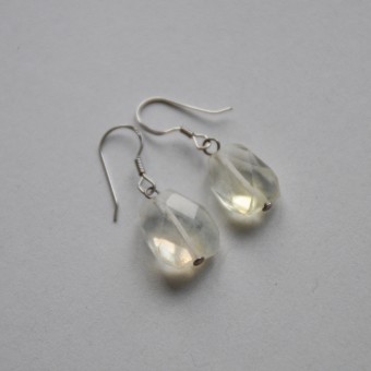 na.hili OHRRINGE UNIKAT Geo Edelstein Citrin *925 Silber*