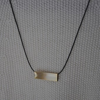 nahili KETTE "square tubes" minimal 14Karat Gelbgold Anhänger