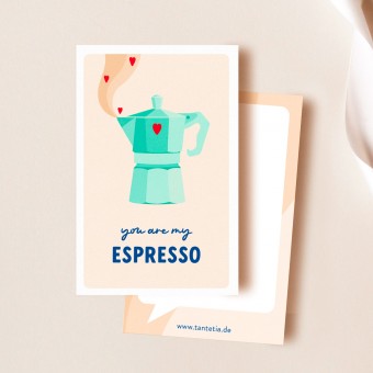 Minikarte „Espresso“ – Liebe & Kaffee