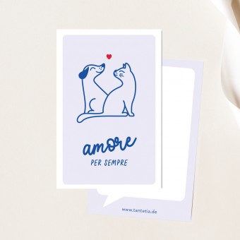 Minikarte "Amore per Sempre" - Grußkarte für Verliebte