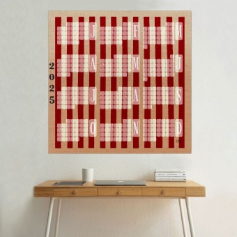 Jahresplaner 2025 Stripe rot / kilim