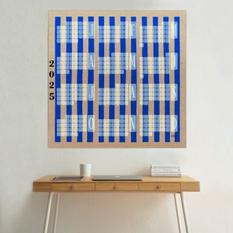 Jahresplaner 2025 Stripe blau/kilim