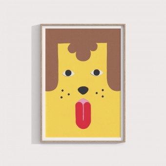 Yellow dog – Print von Lavanda Posters