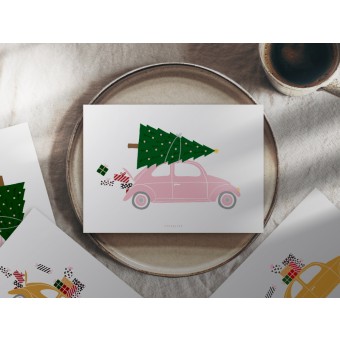 typealive / Weihnachtskarten 4er Set / Driving Home
