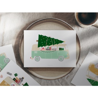 typealive / Weihnachtskarten 4er Set / Driving Home No. 2