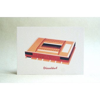 Postkarte für Fußball-Fans Stadion Düsseldorf - Merkur Spiel-Arena | ostkarte