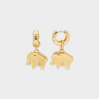 Valerie Chic - Origami 3D Elefant  Kristall Creolen