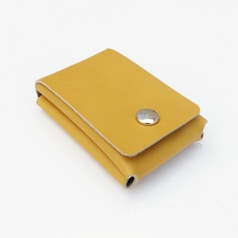Einfachdesign, Slimwallet, Minigeldbeutel, Geldbeute, Leder, gelb