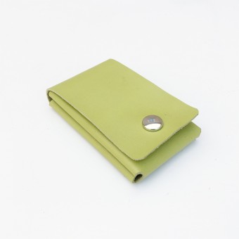 Einfachdesign,Slimwallet, Minigeldbeutel, Geldbeutel, Leder, maigrün 