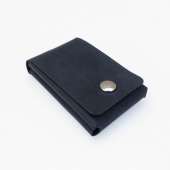 Einfachdesign, Slimwallet, Minigeldbeutel, Geldbeutel, Leder anthrazit