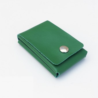 Einfachdesign, Slimwallet, Minigeldbeutel, Geldbeutel, Leder, dunkelgrün