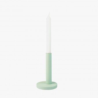 Einfachdesign, Kerzenständer klein, mint, zerlegbar, Massivholz lackiert