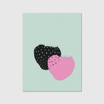 ZEITLOOPS "Erdbeeren", Poster ca. A4 / A3