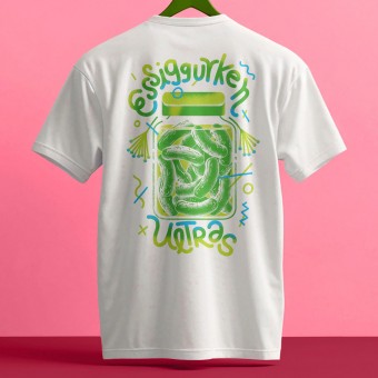 Martin Krusche - T-Shirt White »Essiggurken Ultras«