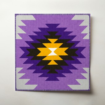 Pattern Kunstdruck / Gicléeprint / Kilim Yamka violett