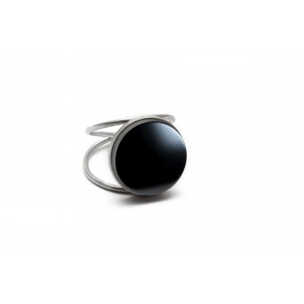 Eva Slotta Jewellery "Tint Deep" Ring mit schwarzem Hämatit, 925 Silber