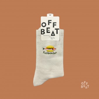 Bestickt Fischbrötchen Socken von Offbeat Bestickt Fischbrötchen Socken von Offbeat