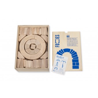FOLLIES box 74 Holzsteine zum Stapeln von lessing.
