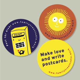 Family Tree Shop / 3*3 Sticker für Brief- und Postkartenfreunde