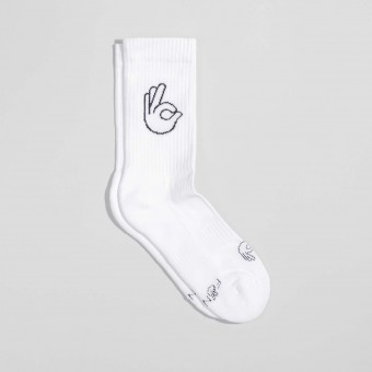 Fyngers - OK weiße Tennissocke aus Biobaumwolle