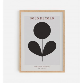 FINE FINE STUFF - Poster - Solo Decoro - black 02 - A3 - Japandi - Scandi - minimalistisch