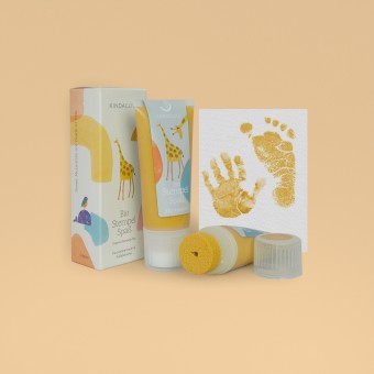 KINDACUTE Sun Bio Farbspaß für Baby & Kids | Bio Fußabdruck und Handabdruck Farbe