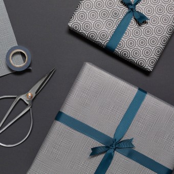 Schwarzes Geschenkpapier "Kreise" - 5 Bogen - My Pretty Circus