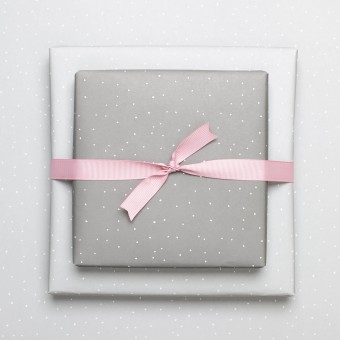 Graues Geschenkpapier "Pünktchen" - 5 Bogen - My Pretty Circus