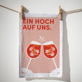 Geschirrtuch - Bio Baumwolle - Ein Hoch auf uns - Naturbedacht