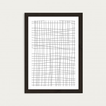 nahili ARTPRINT/POSTER "grid - white" DIN A3 Grafik in Weiß