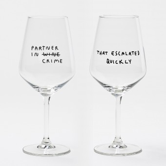 "Best Friends Forever" Weinglas-Bundle by Johanna Schwarzer × selekkt