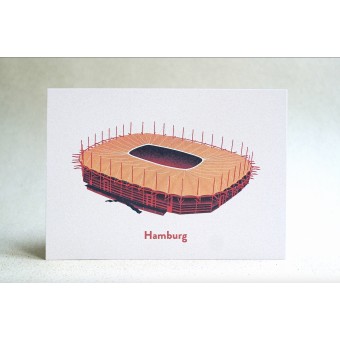 Postkarte für Fußball-Fans Stadion Hamburg - Volksparkstadion | ostkarte