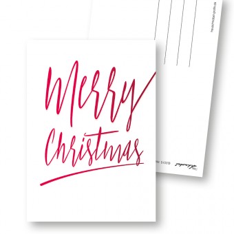 Martina Olonschek |
Weihnachtspostkarten "Merry Christmas – A" // Weihnachtskarte
5er Set