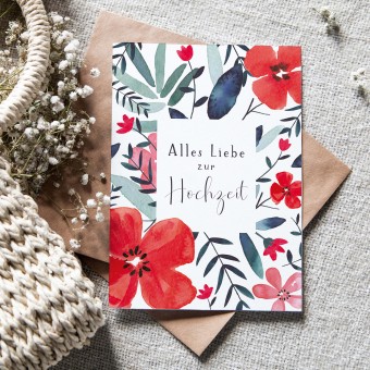 Paperlandscape | Faltkarte | Hochzeitskarte Wildblumen
