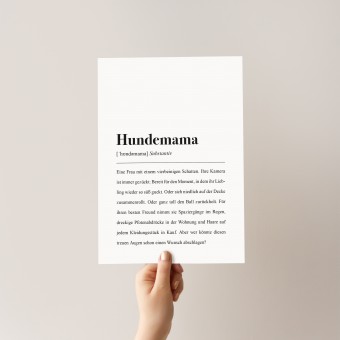 Hundemama Definition: DIN A4 Poster - Pulse of Art