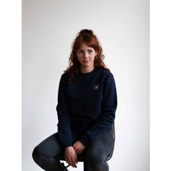 Stadtliebe® | Berlin Sweatshirt mit gesticktem „Bär“ French Navi 100% Bio-Baumwolle
