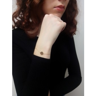 BeWooden Armband mit Holzdetail - Aurum Hexagon Bracelet
