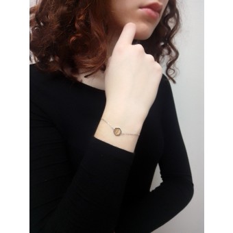 BeWooden Armband mit Holzdetail - Lini Hexagon Bracelet