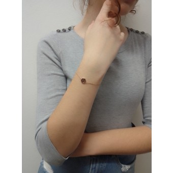 BeWooden Handkette mit Holzdetail - Rea Hexagon Bracelet