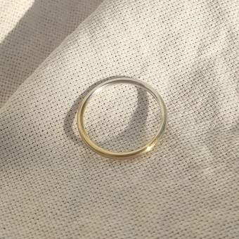 BICOLOR Ring, 585 Gold, 925 Silber - CHIARAMITCH