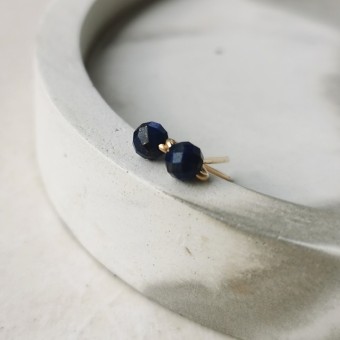 Lapis Lazuli Ohrstecker - für innere Weisheit und klare Gedanken - handgefertigt aus Sterling Silber oder (Rosé) Gold Filled - KIZZU Schmuck Manufaktur 